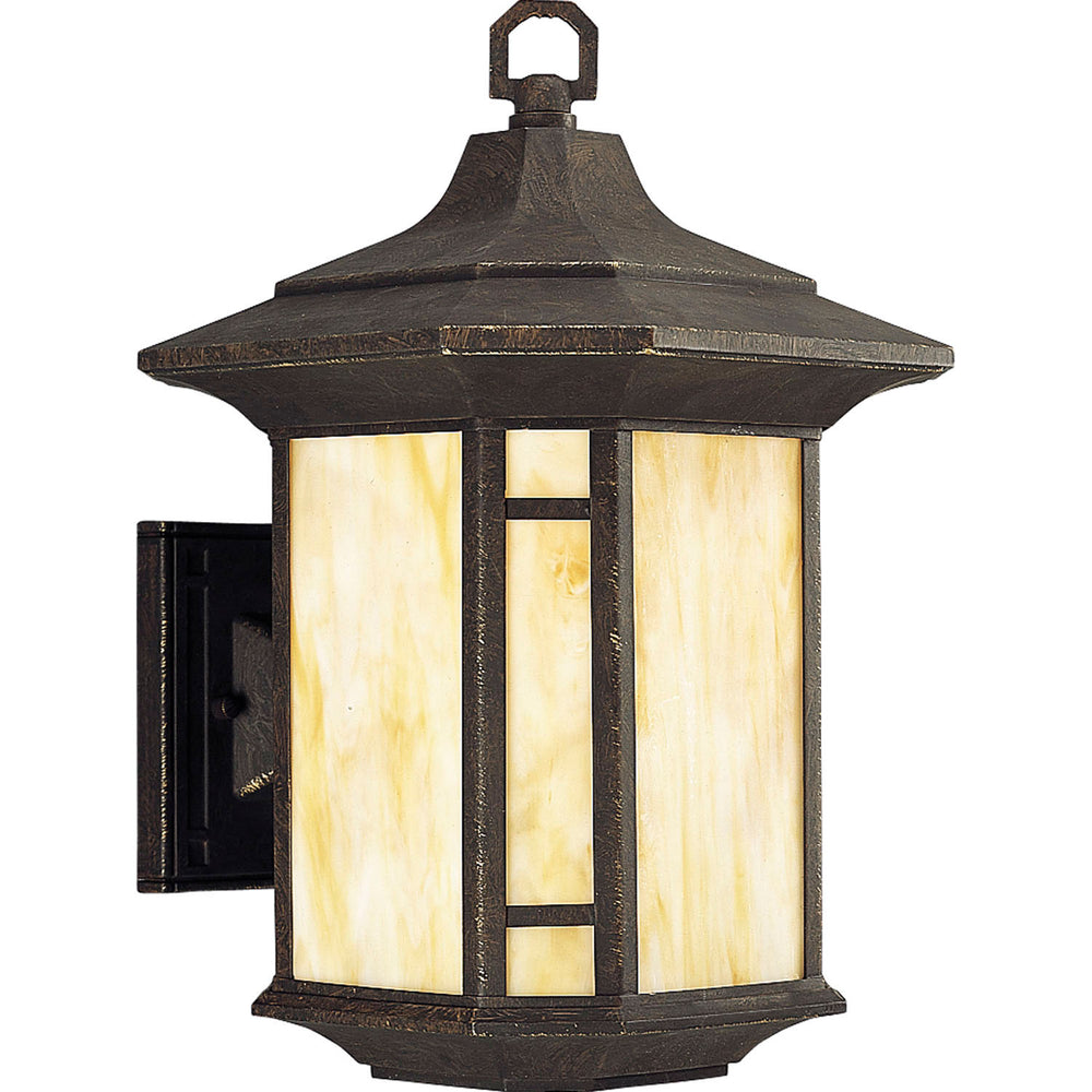 Progress Canada - One Light Wall Lantern - Arts and Crafts - Weathered Bronze- Union Lighting Luminaires Decor