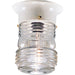Progress Canada - One Light Outdoor Flush Mount - Utility Lantern - White- Union Lighting Luminaires Decor