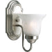 Progress Canada - One Light Bath Bracket - Alabaster Glass - Brushed Nickel- Union Lighting Luminaires Decor