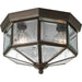 Progress Canada - Three Light Flush Mount - Beveled Glass - Antique Bronze- Union Lighting Luminaires Decor