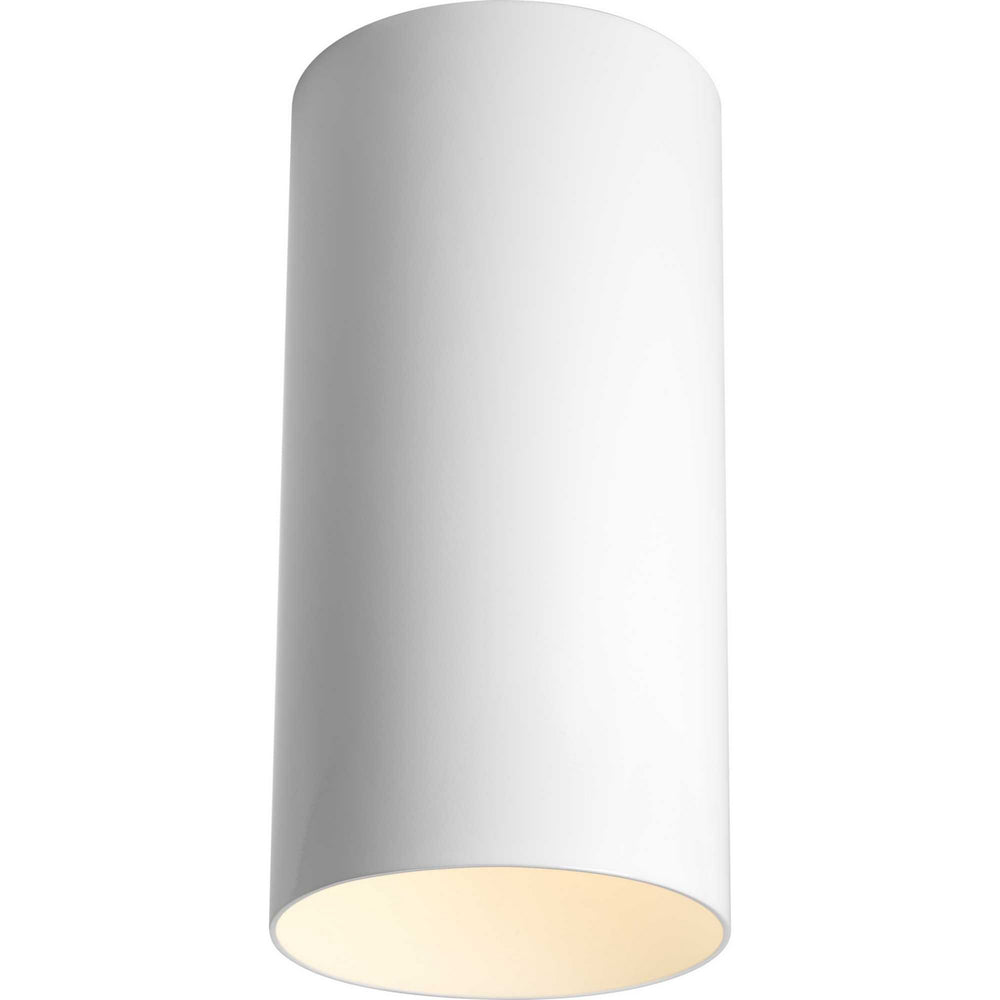 Progress Canada - One Light Outdoor Ceiling Mount - Cylinder - White- Union Lighting Luminaires Decor