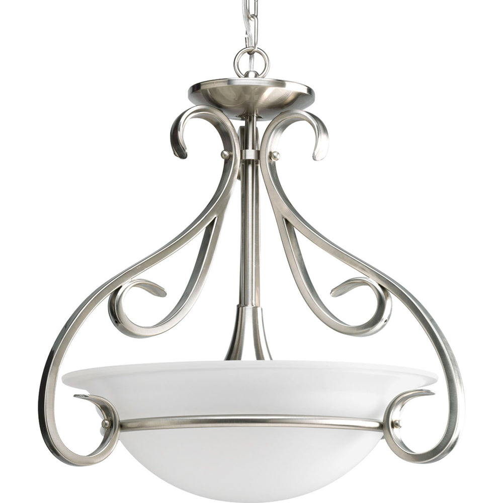 Progress Canada - Three Light Foyer Pendant - Torino - Brushed Nickel- Union Lighting Luminaires Decor