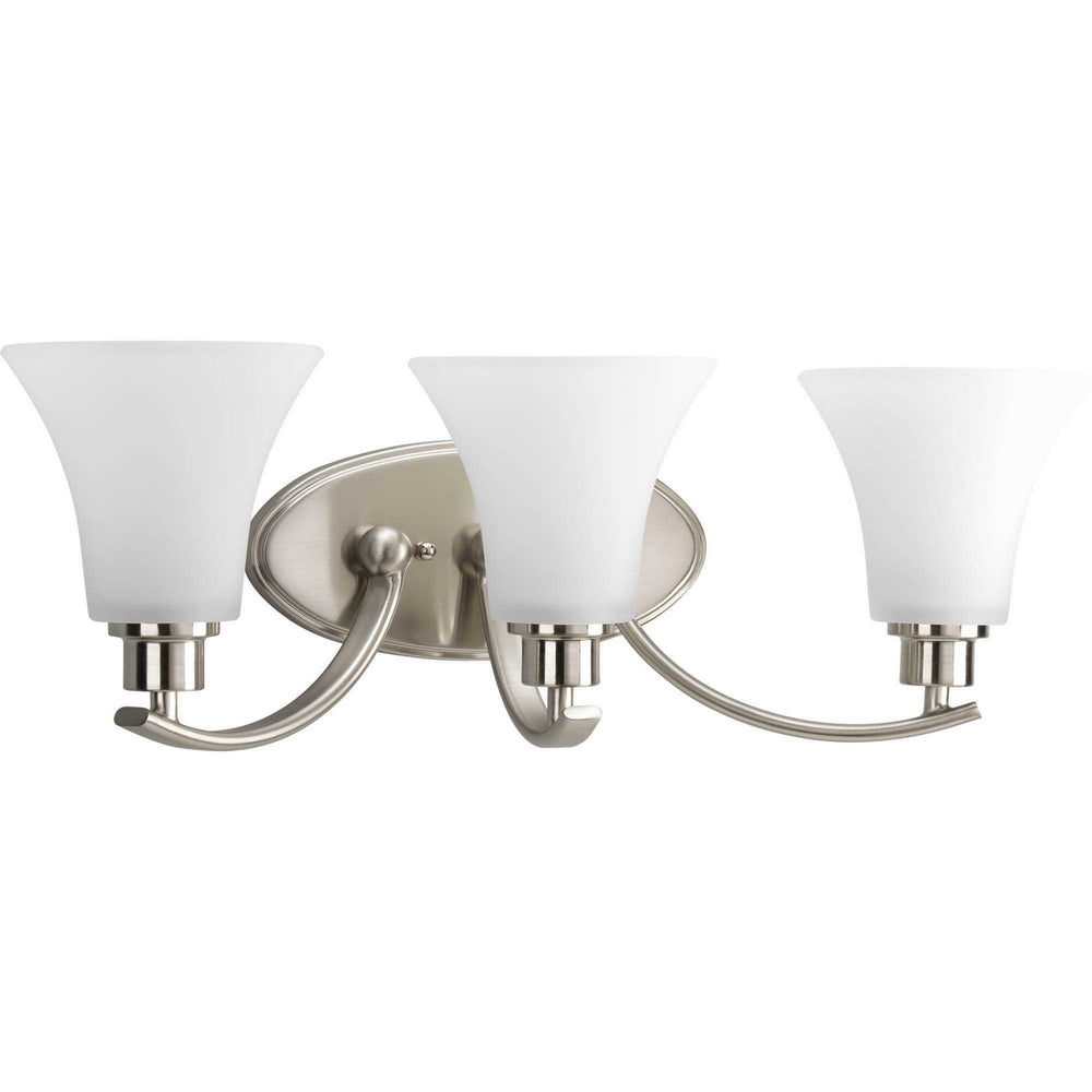 Progress Canada - Three Light Bath Bracket - Joy - Brushed Nickel- Union Lighting Luminaires Decor