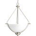 Progress Canada - Three Light Pendant - Bravo - Brushed Nickel- Union Lighting Luminaires Decor