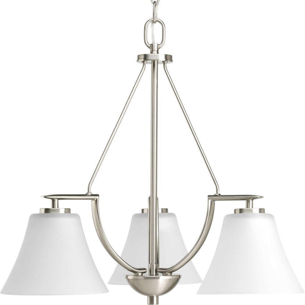 Progress Canada - Three Light Chandelier - Bravo - Brushed Nickel- Union Lighting Luminaires Decor