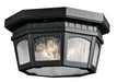 Kichler Canada - Three Light Outdoor Ceiling Mount - Courtyard - Textured Black- Union Lighting Luminaires Decor