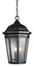 Kichler Canada - Three Light Outdoor Pendant - Courtyard - Textured Black- Union Lighting Luminaires Decor