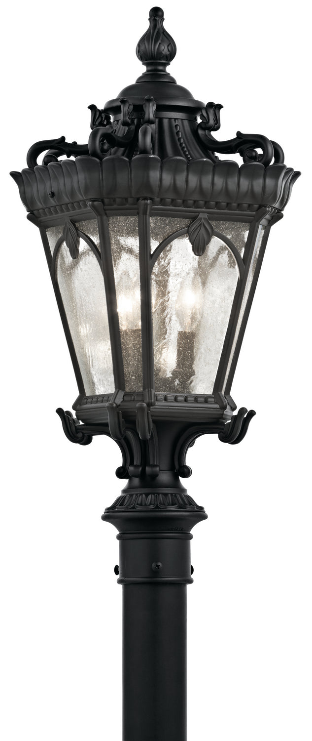 Kichler Canada - Three Light Outdoor Post Mount - Tournai - Textured Black- Union Lighting Luminaires Decor