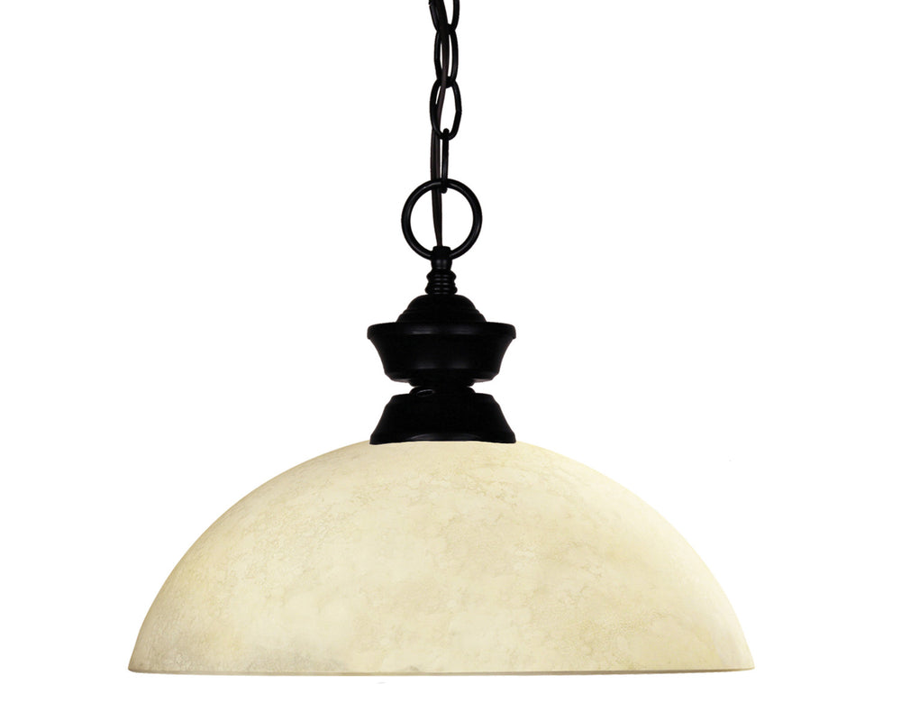Z-Lite Canada - One Light Pendant - Windsor - Matte Black- Union Lighting Luminaires Decor