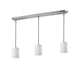 Z-Lite Canada - Three Light Linear Chandelier - Albion - Brushed Nickel- Union Lighting Luminaires Decor