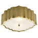 Visual Comfort Signature Canada - Three Light Flush Mount - Balthazar - Natural Brass- Union Lighting Luminaires Decor