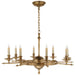 Visual Comfort Signature Canada - Eight Light Chandelier - Leaf and Arrow - Antique-Burnished Brass- Union Lighting Luminaires Decor