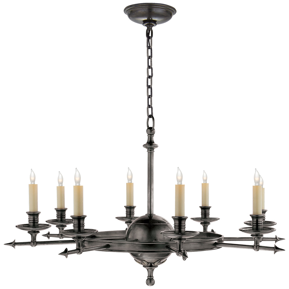 Visual Comfort Signature Canada - Eight Light Chandelier - Leaf and Arrow - Bronze- Union Lighting Luminaires Decor