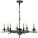 Visual Comfort Signature Canada - Eight Light Chandelier - Leaf and Arrow - Bronze- Union Lighting Luminaires Decor