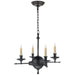 Visual Comfort Signature Canada - Four Light Chandelier - Leaf and Arrow - Bronze- Union Lighting Luminaires Decor