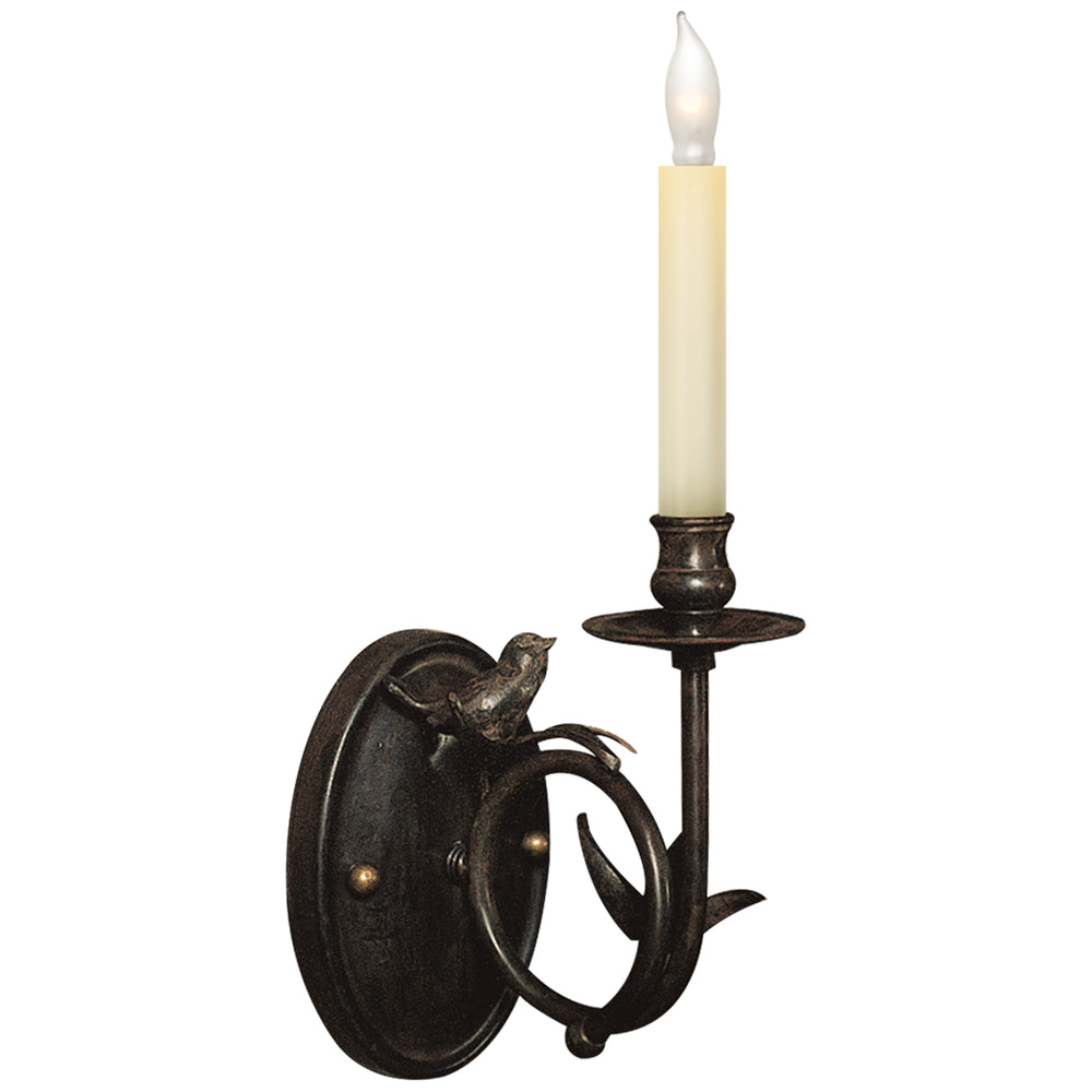 Visual Comfort Signature Canada - One Light Wall Sconce - Perching Bird - Hand Painted Rust Finish- Union Lighting Luminaires Decor