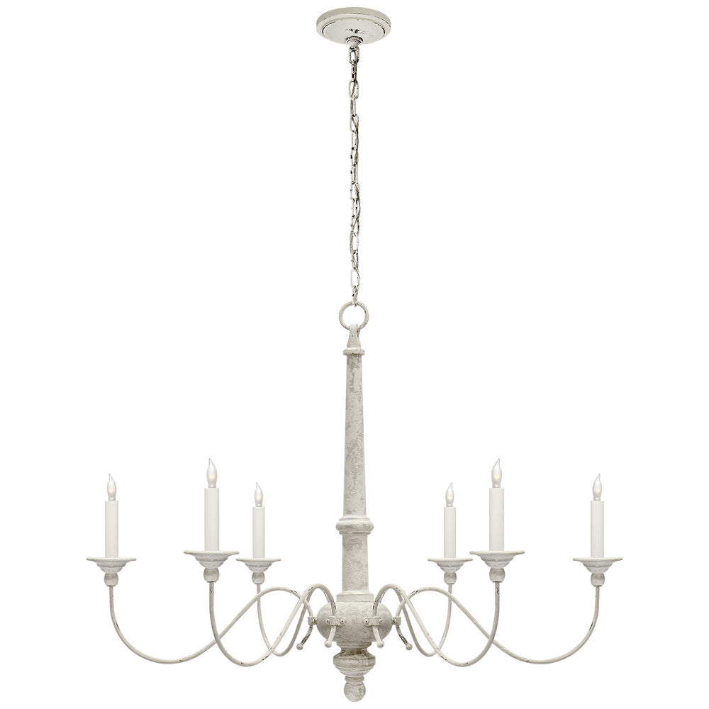 Visual Comfort Signature Canada - Six Light Chandelier - Country Chandelier - Belgian White- Union Lighting Luminaires Decor