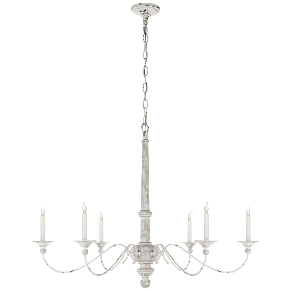 Visual Comfort Signature Canada - Six Light Chandelier - Country Chandelier - Belgian White- Union Lighting Luminaires Decor