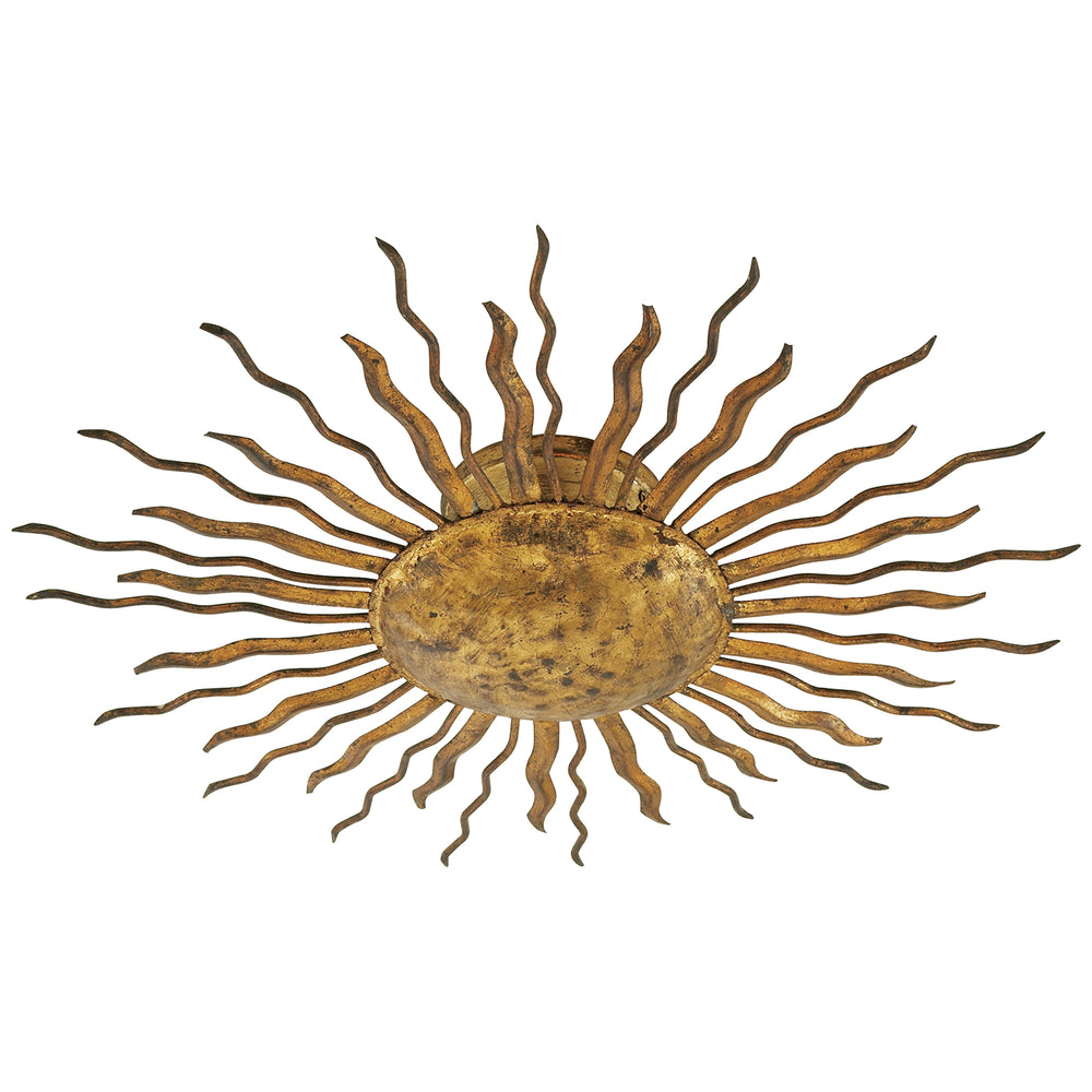 Visual Comfort Signature Canada - Two Light Flush Mount - Re - Gilded Iron- Union Lighting Luminaires Decor