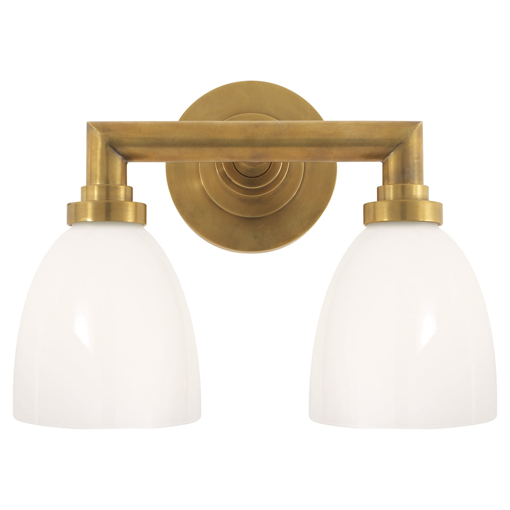 Visual Comfort Signature Canada - Two Light Bath Sconce - Wilton - Hand-Rubbed Antique Brass- Union Lighting Luminaires Decor