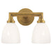 Visual Comfort Signature Canada - Two Light Bath Sconce - Wilton - Hand-Rubbed Antique Brass- Union Lighting Luminaires Decor