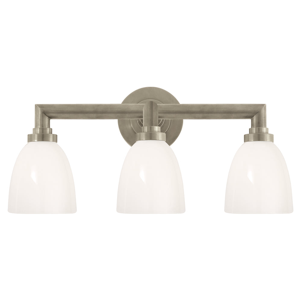 Visual Comfort Signature Canada - Three Light Bath Sconce - Wilton - Antique Nickel- Union Lighting Luminaires Decor