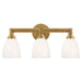 Visual Comfort Signature Canada - Three Light Bath Sconce - Wilton - Hand-Rubbed Antique Brass- Union Lighting Luminaires Decor
