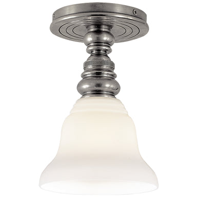 Visual Comfort Signature Canada - One Light Flush Mount - Boston - Antique Nickel- Union Lighting Luminaires Decor