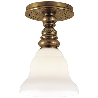 Visual Comfort Signature Canada - One Light Flush Mount - Boston - Hand-Rubbed Antique Brass- Union Lighting Luminaires Decor