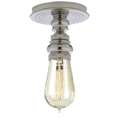 Visual Comfort Signature Canada - One Light Flush Mount - Boston - Polished Nickel- Union Lighting Luminaires Decor