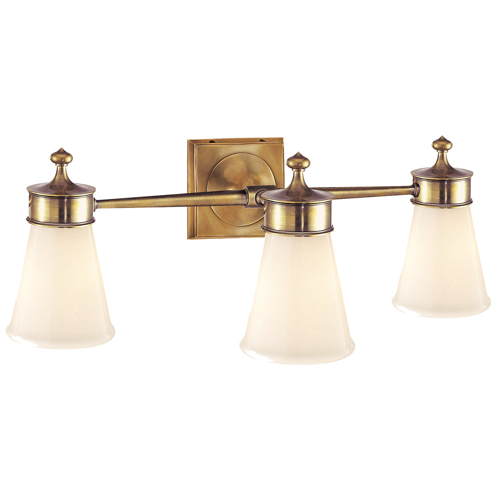Visual Comfort Signature Canada - Three Light Wall Sconce - Siena - Hand-Rubbed Antique Brass- Union Lighting Luminaires Decor