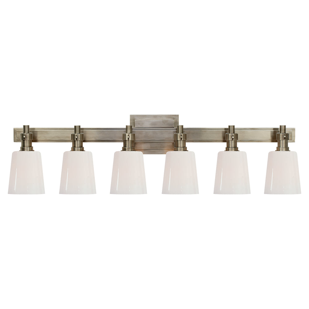 Visual Comfort Signature Canada - Six Light Linear Bath Sconce - Bryant Bath - Antique Nickel- Union Lighting Luminaires Decor