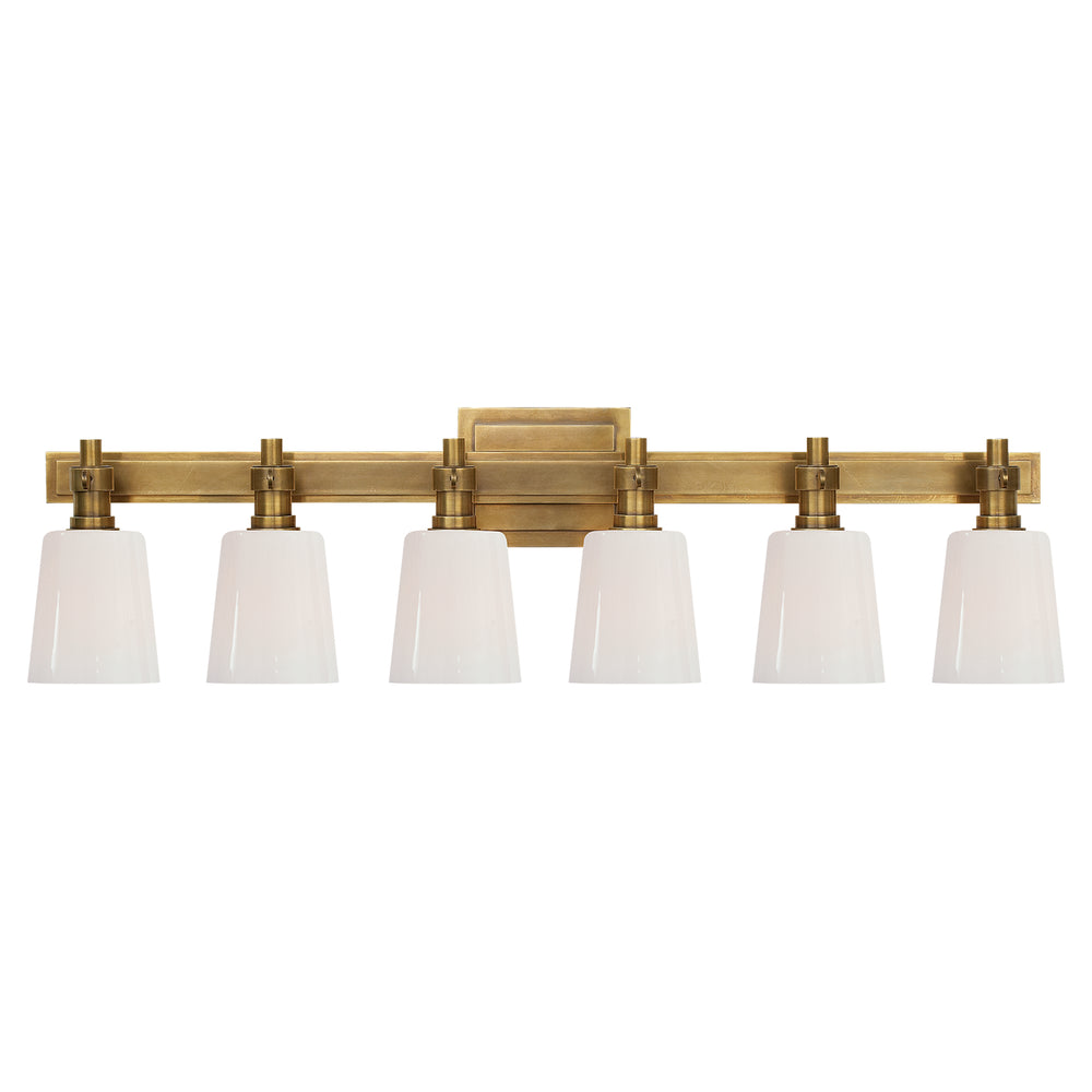 Visual Comfort Signature Canada - Six Light Linear Bath Sconce - Bryant Bath - Hand-Rubbed Antique Brass- Union Lighting Luminaires Decor