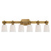 Visual Comfort Signature Canada - Six Light Linear Bath Sconce - Bryant Bath - Hand-Rubbed Antique Brass- Union Lighting Luminaires Decor