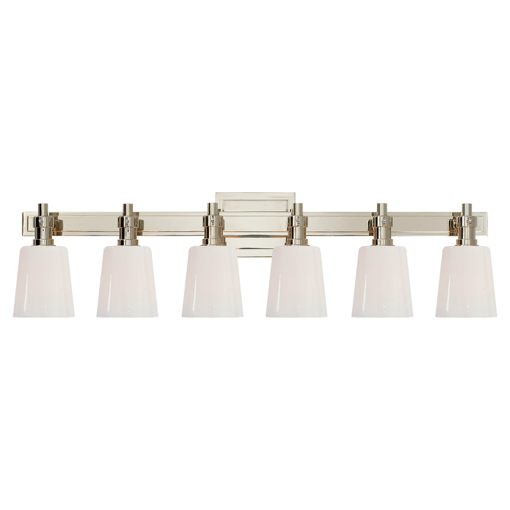 Visual Comfort Signature Canada - Six Light Linear Bath Sconce - Bryant Bath - Polished Nickel- Union Lighting Luminaires Decor