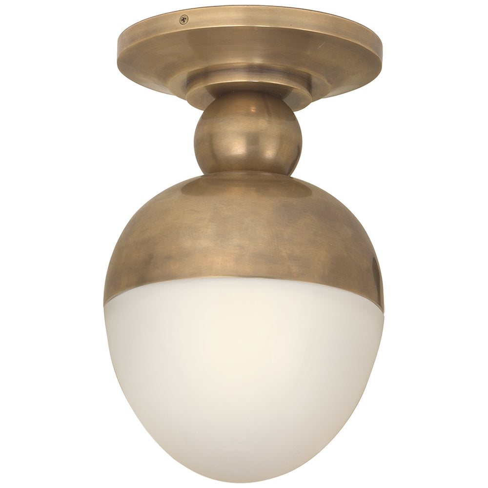 Visual Comfort Signature Canada - One Light Flush Mount - Clark - Hand-Rubbed Antique Brass- Union Lighting Luminaires Decor