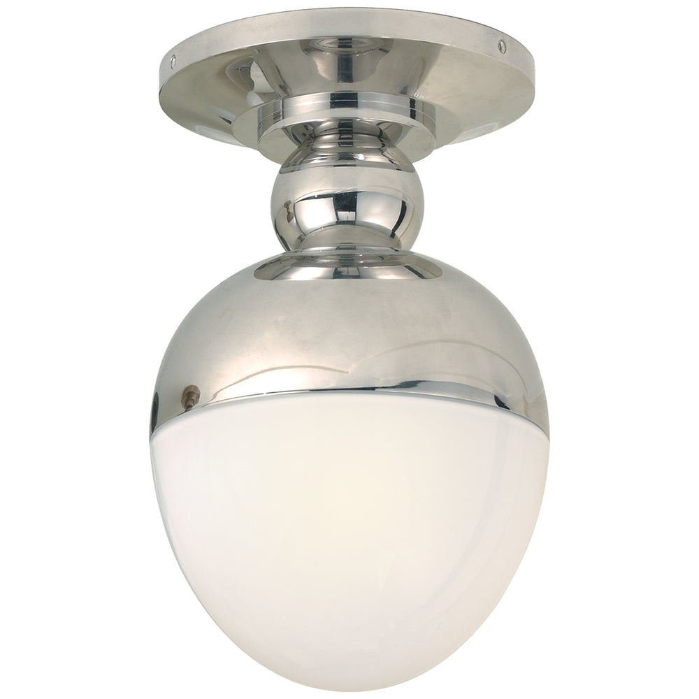Visual Comfort Signature Canada - One Light Flush Mount - Clark - Polished Nickel- Union Lighting Luminaires Decor