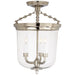 Visual Comfort Signature Canada - Three Light Semi-Flush Mount - Merchant - Polished Nickel- Union Lighting Luminaires Decor
