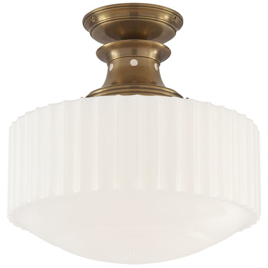 Visual Comfort Signature Canada - One Light Flush Mount - Milton Road - Hand-Rubbed Antique Brass- Union Lighting Luminaires Decor