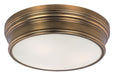 Maxim - Three Light Flush Mount - Fairmont - Natural Aged Brass- Union Lighting Luminaires Decor