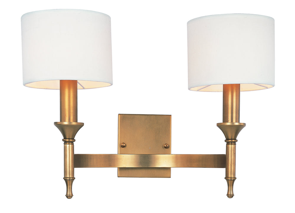 Maxim - Two Light Wall Sconce - Fairmont - Natural Aged Brass- Union Lighting Luminaires Decor