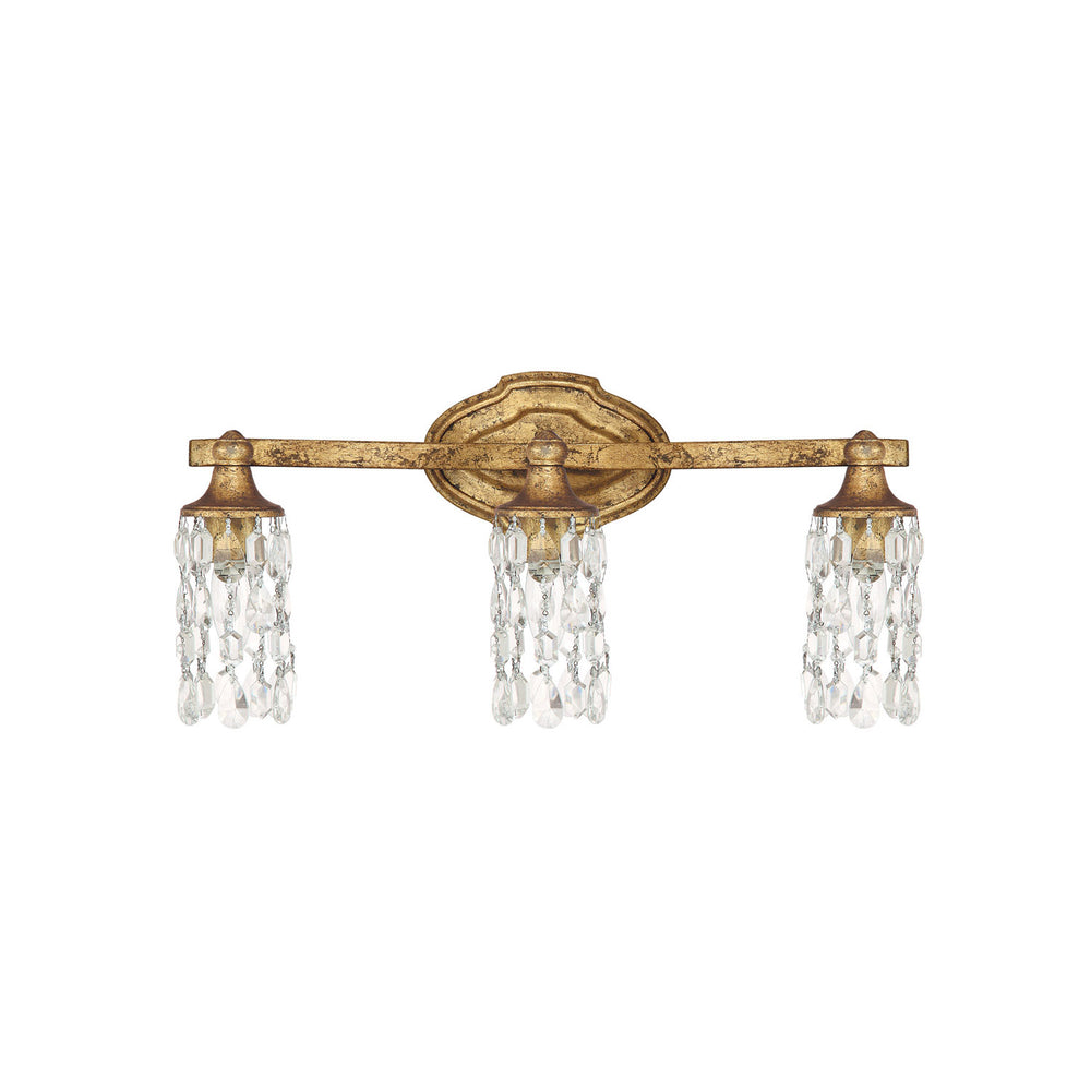 Capital Lighting - Three Light Vanity - Blakely - Antique Gold- Union Lighting Luminaires Decor