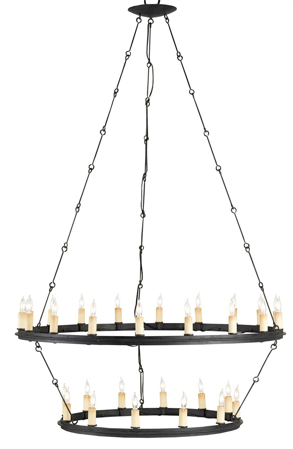 Currey and Company - 30 Light Chandelier - Toulouse - Blacksmith- Union Lighting Luminaires Decor