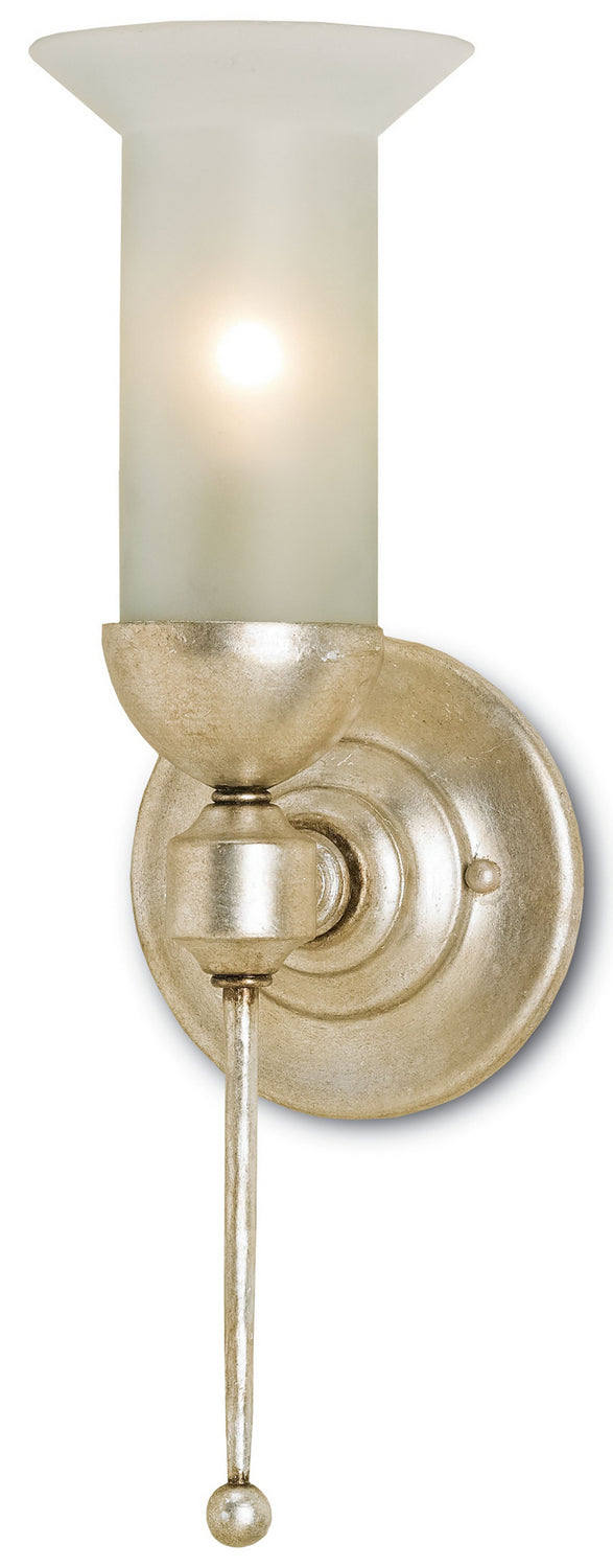 Currey and Company - One Light Wall Sconce - Pristine - Burnished Silver Leaf- Union Lighting Luminaires Decor