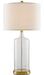 Currey and Company - One Light Table Lamp - Hazel - Clear Seeded Glass/Brass- Union Lighting Luminaires Decor