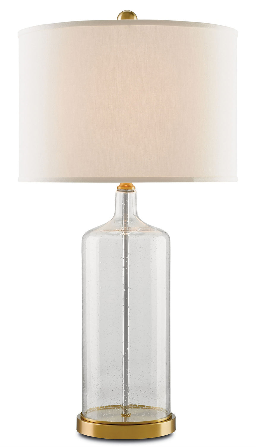 Currey and Company - One Light Table Lamp - Hazel - Clear Seeded Glass/Brass- Union Lighting Luminaires Decor