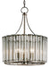 Currey and Company - Three Light Chandelier - Bevilacqua - Silver Leaf- Union Lighting Luminaires Decor