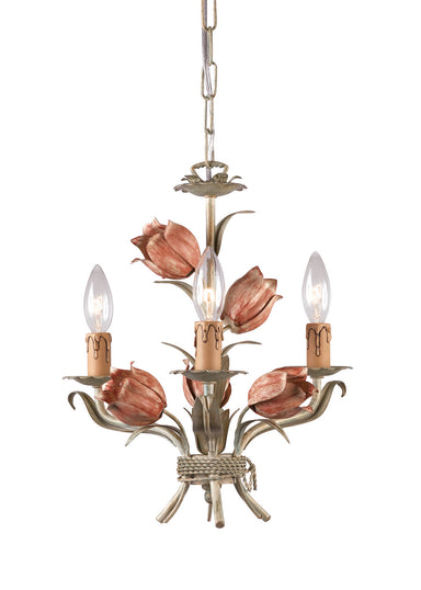 Crystorama - Three Light Mini Chandelier - Southport - Sage Rose- Union Lighting Luminaires Decor