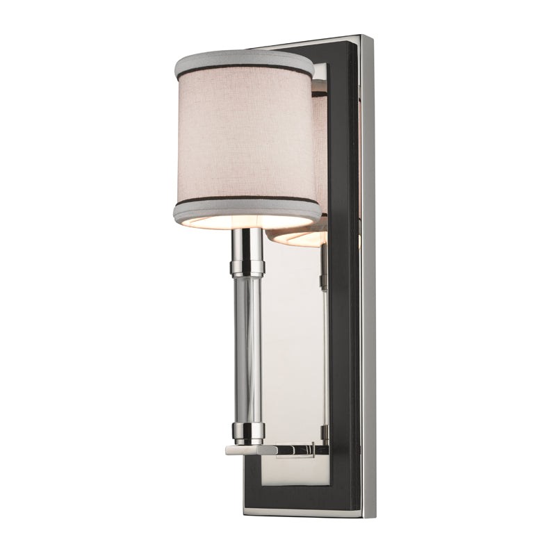 Hudson Valley - One Light Wall Sconce - Collins - Polished Nickel- Union Lighting Luminaires Decor