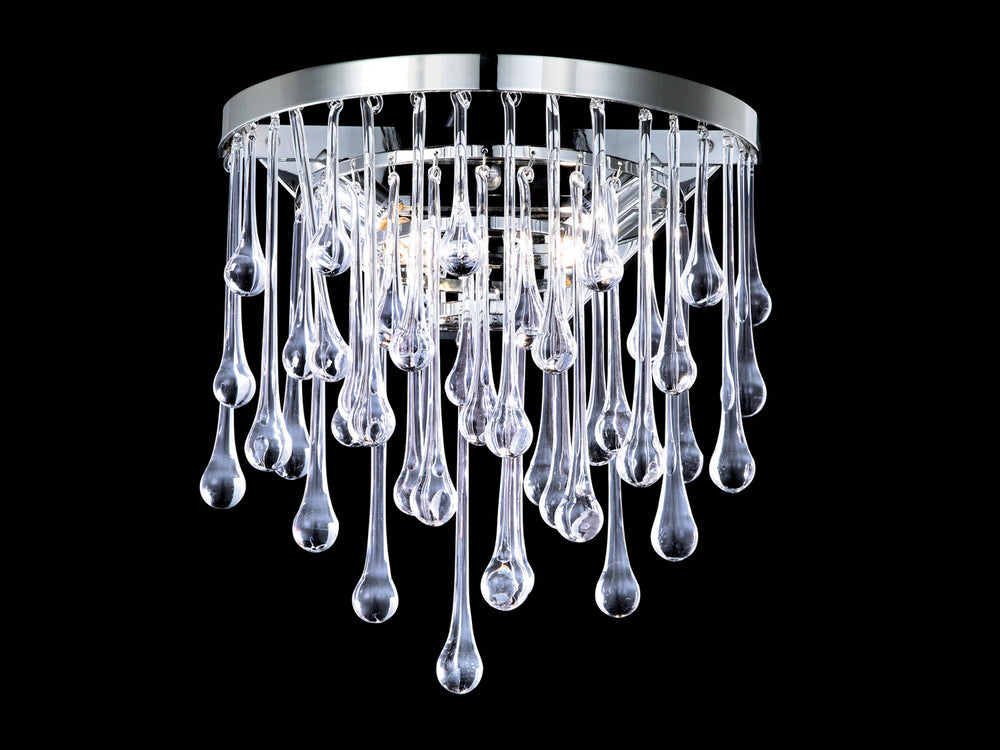 Avenue Lighting - LED Wall Sconce - Hollywood Blvd. - Polish Nickel / Clear Glass Tear Drops- Union Lighting Luminaires Decor